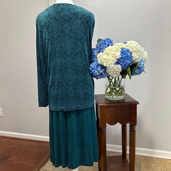 Coldwater Creek Teal Textured Fabric - Picture 5 of 8